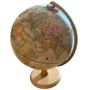 REPLOGLE FRANKLIN GLOBE TOPOGRAPHICAL TEXTURED 9” WORLD DESKTOP GLOBE BOOKSHELF